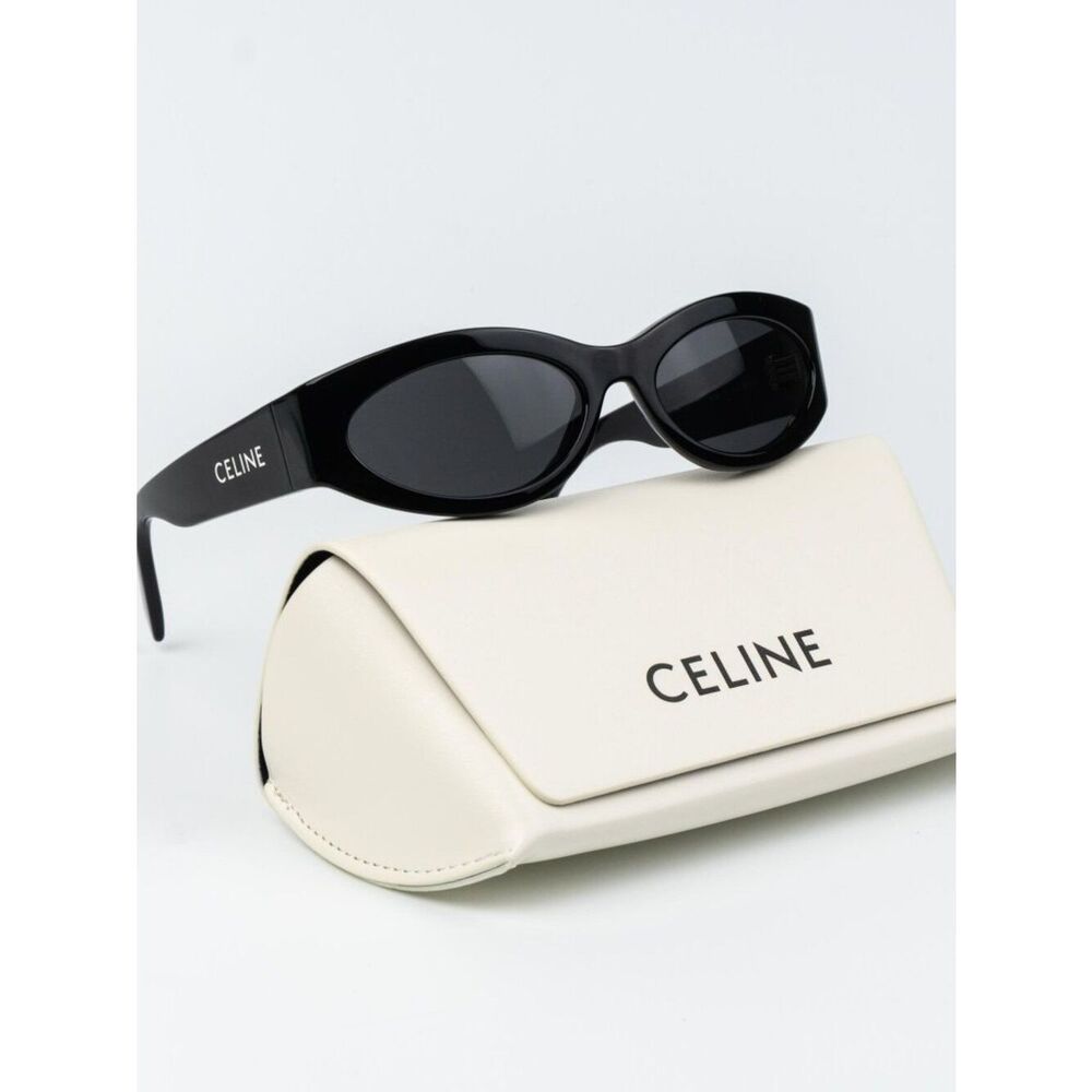 Celine Men Sunglasses Black Grey Cat Eye CL40288I MONOCHROMS 01A NEW AUTHENTIC